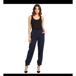 COS navy blue high waisted tapered joggers
 Pants